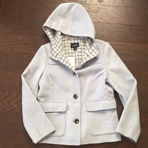 🔴NEW!!Sale Lands End Wool Blend Coat with Hood